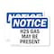 Signmission H2S Gas May Be Present OSHA Notice Sign, Vinyl Decal, 14in W x 10in L, 2PK OS-2PACK-NS-D-1014-L-13186 - alternate 1